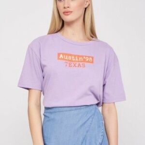 Zara Lilac Purple Austin Texas ‘98 T-Shirt